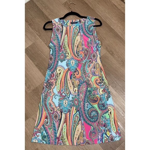 NWT Tommy Hilfiger Sleeveless Paisley Dress Sz 4  * Colorful * Dressy * Feminine - Picture 3 of 10